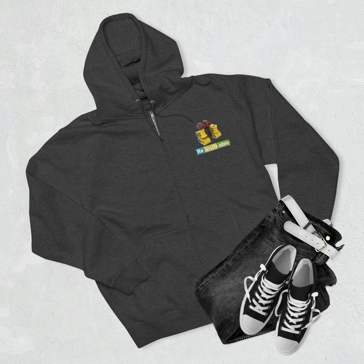 Unisex Premium Full Zip Hoodie (small front logo, shipped from UK)