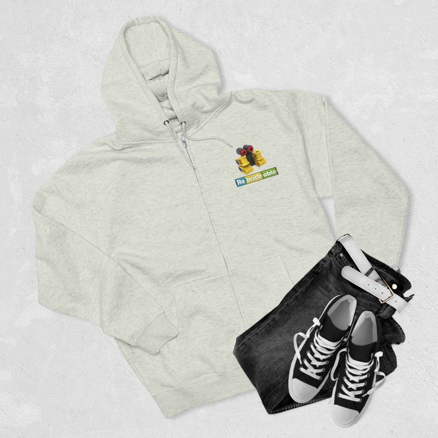 Unisex Premium Full Zip Hoodie (small front logo, shipped from UK)