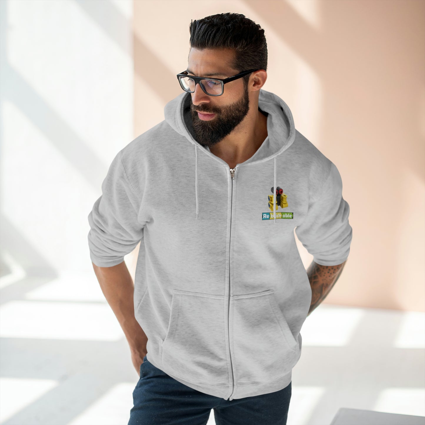 Unisex Premium Full Zip Hoodie (small front logo, shipped from UK)