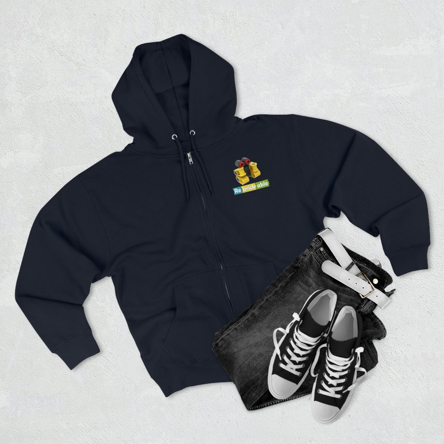 Unisex Premium Full Zip Hoodie (small front logo, shipped from UK)