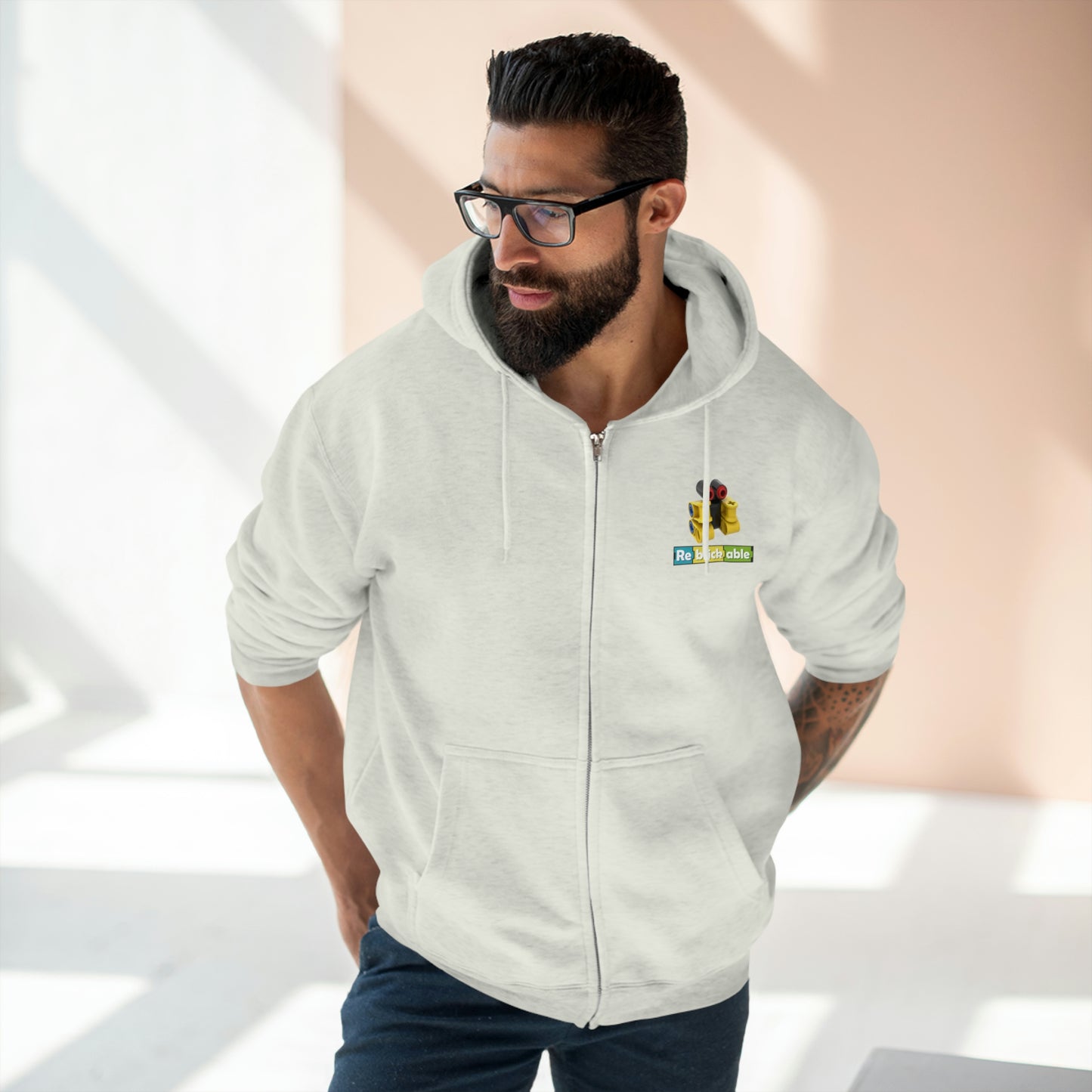 Unisex Premium Full Zip Hoodie (small front logo, shipped from UK)