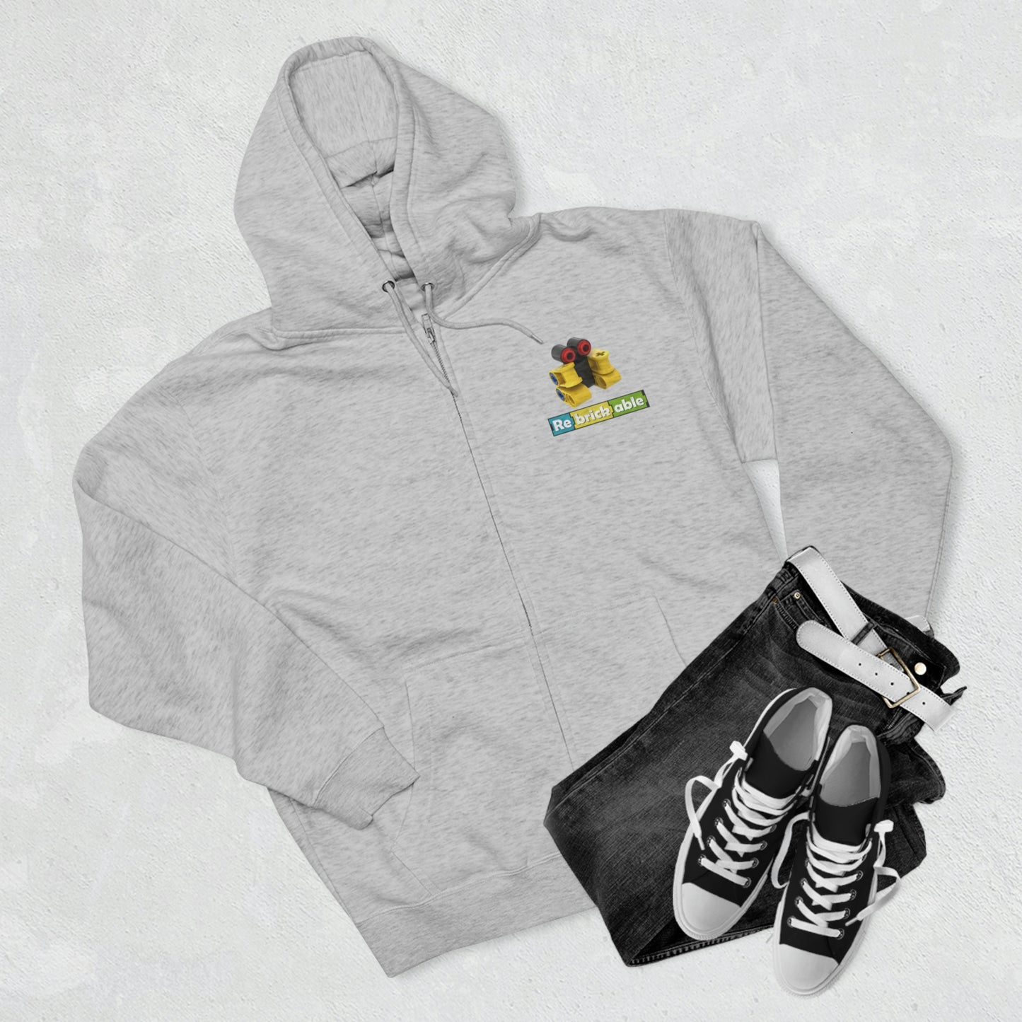 Unisex Premium Full Zip Hoodie (small front logo, shipped from UK)
