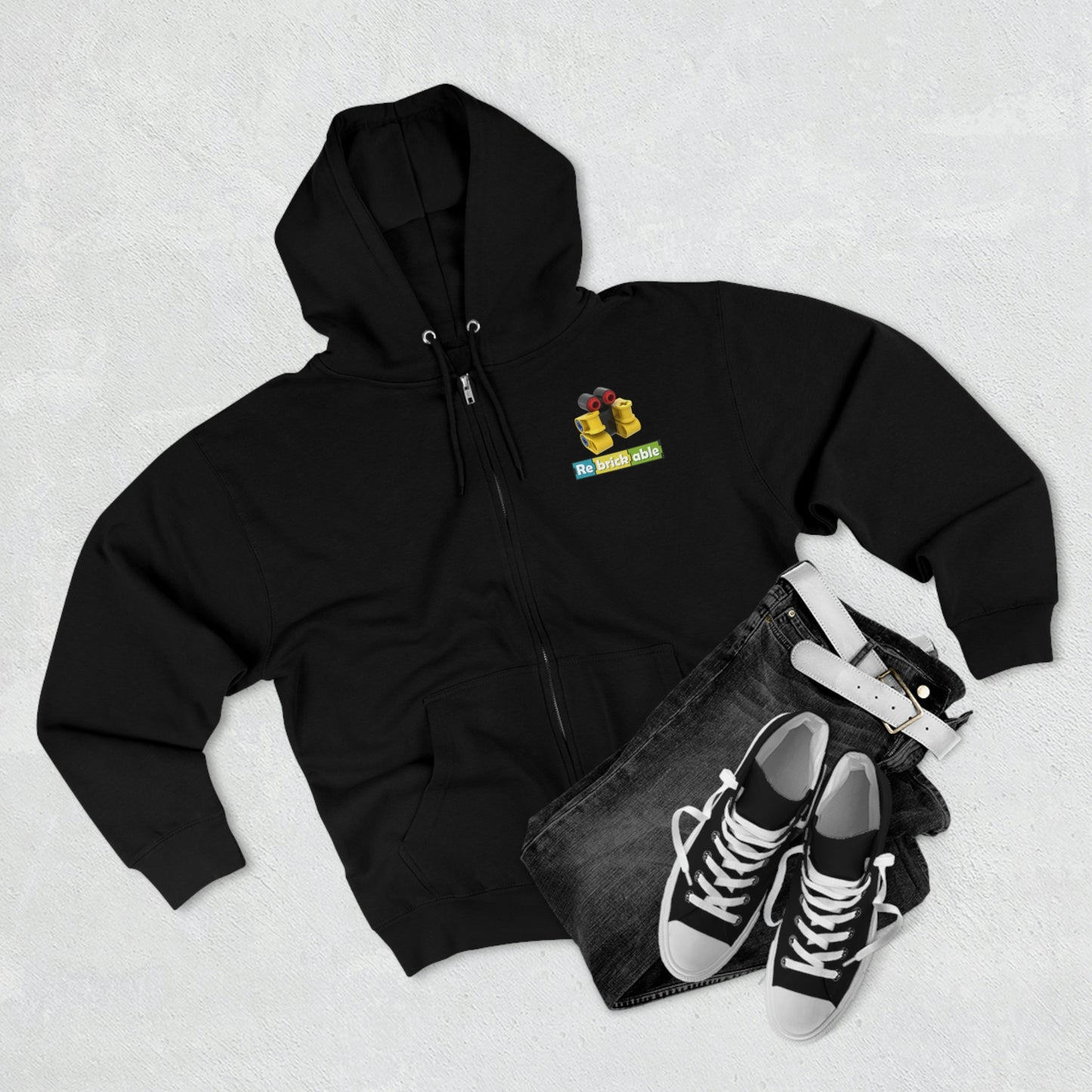 Unisex Premium Full Zip Hoodie (small front logo, shipped from UK)