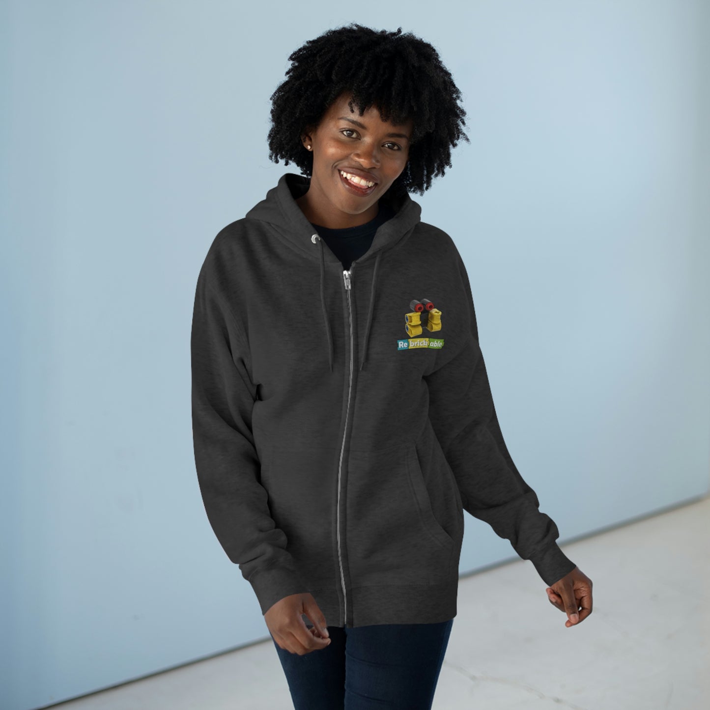 Unisex Premium Full Zip Hoodie (small front logo, shipped from UK)