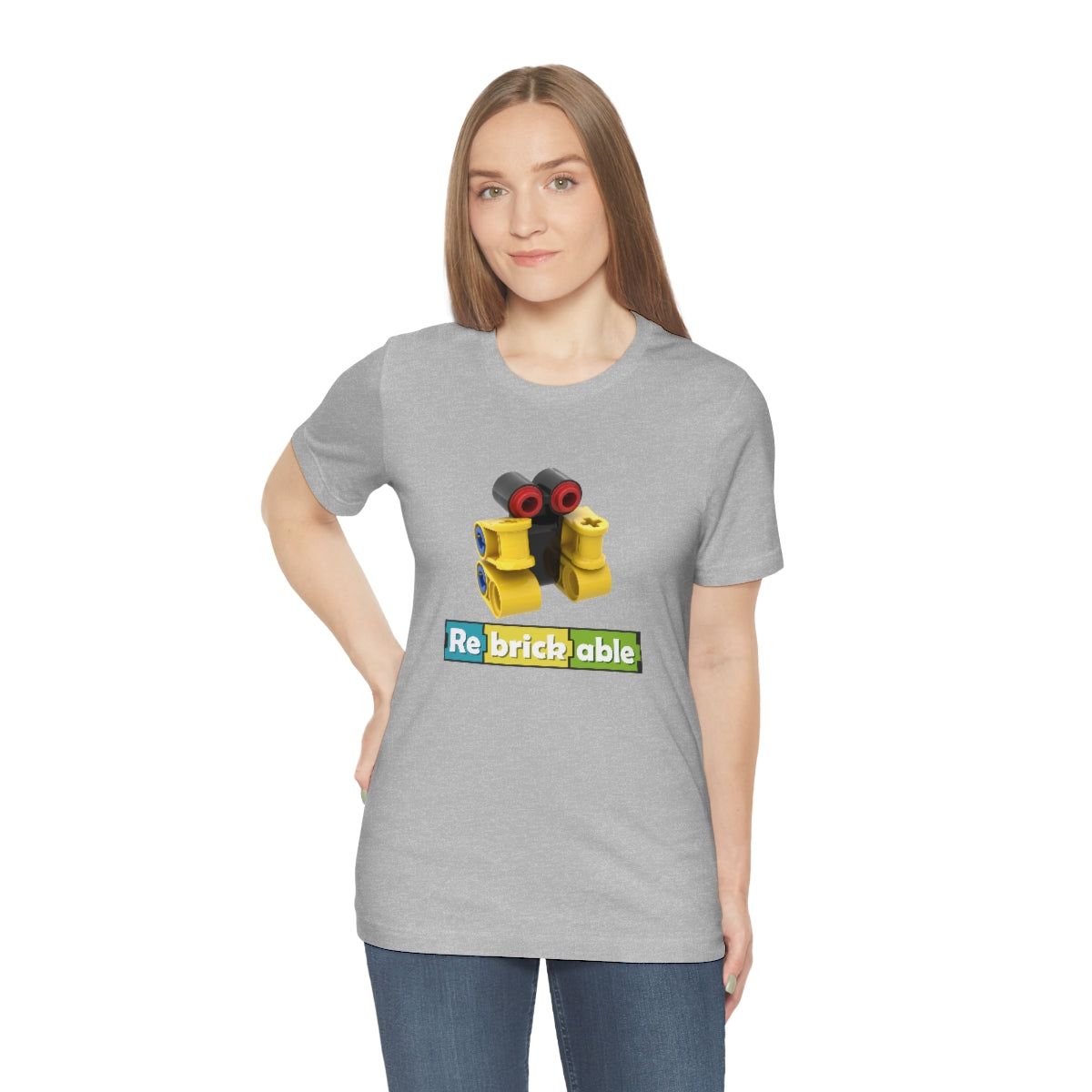 Unisex Jersey Short Sleeve Tee (large front logo, shipped from US)