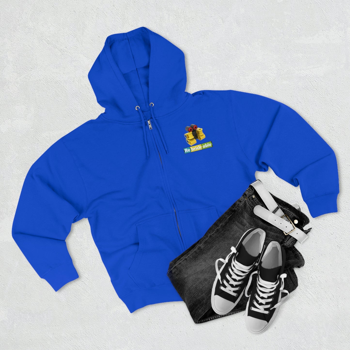 Unisex Premium Full Zip Hoodie (small front logo, shipped from UK)
